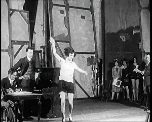Handstand: A Female Civilian Performing A Dance Routine