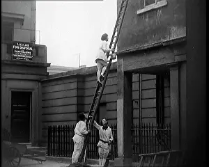 Ladders: Female Civilians With Ladders Setting Out To