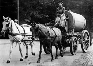 Coachman: Female coachman in Berlin