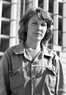 Displays: Female crane operator, 1979