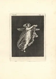 Voluminous: Female dancer with box performing rites of Bacchus