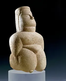 Cabras: Female divinity, statuette in kaolinite