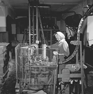 Labeling: Female factory worker - can labeling