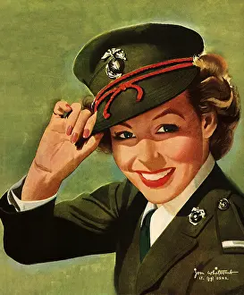 Whitcomb: Female Lt. Doffs Hat