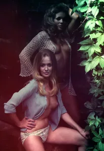 Nipple: Two female models in skimpy clothes