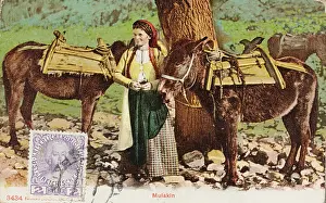 Photochromic: Female Mulak from Split area with two donkeys