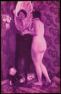 Tint: FEMALE NUDE/MIRROR 1920S