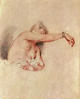 Watteau: Female Nude, by Watteau