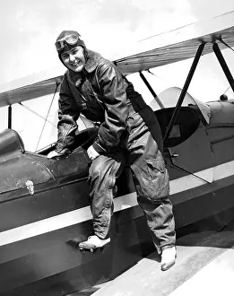 Hicks: Female pilot with plane, 1934