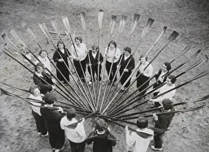 Sculling: Female rowers in line-up