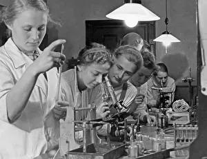 Microscope: Female students, 1939