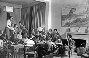 Needlework: Female students in Munich, 1931