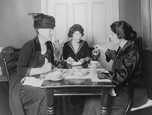 Feminists: Three feminists activists in conference. ?