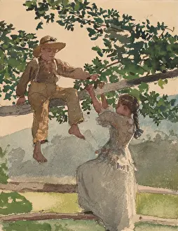 Bsloc1606: On the Fence, by Winslow Homer
