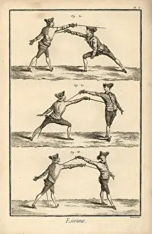 Escrime: Fencing positions