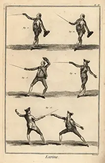 Escrime: Fencing positions