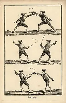 Escrime: Fencing positions