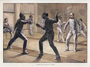 Careful: FENCING SCHOOL 1890
