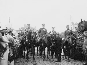 Czar: Ferdinand I making a ceremonious entry into Sofia, 1913
