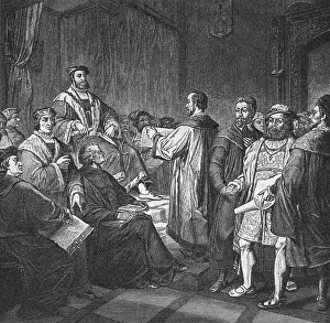 Lutheranism: Ferdinand I recieving the Peace of Augsburg