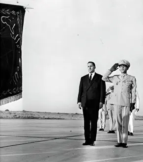 Rabat: Ferhat Abbas and King Hassan II in Rabat, Morocco