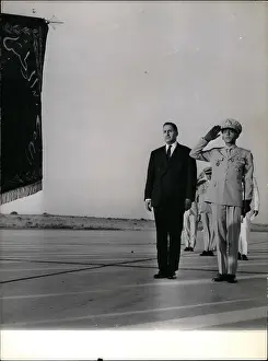 Rabat: Ferhat Abbas and King Hassan II in Rabat, Morocco