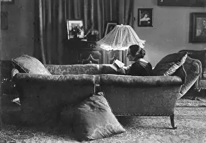 Andra: Fern Andra in her apartment, 1920