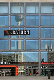 Fernsehturm: Fernsehturm or TV Tower and Alexanderplatz, Berlin, Germany