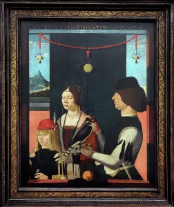 Pinakothek: Ferraresischer Maler. Painter, 15th century. Family portrait
