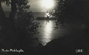 Moda: Ferry Boat on the Bosphorus at night at Moda
