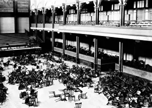 Karlsruhe: The Festhalle in Karlsruhe after a brawl at