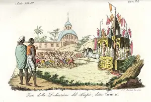 Devotees: Festival for the dedication of a HIndu temple