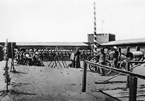 Curt: Festive service in the barracks yard in Windhoek, 1894