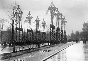 Festively: Festively decorated streets in Berlin in honor
