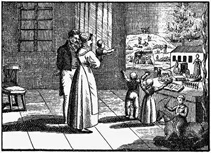 Neuer: festivities, christmas celebration, copper engraving