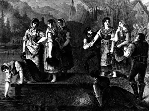 Scooping: festivity, Easter, scooping of Easter water