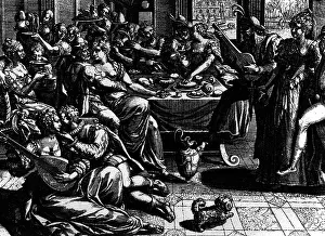 Orgy: festivity, orgies, binges, copper engraving