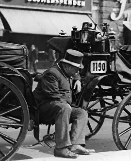 Coachman: Fiaker carriage driver in Vienna, 1929