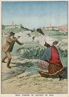 Jealousy: FIANCES FIGHT DUEL 1910