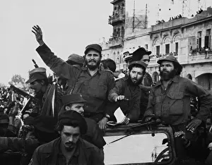 Fatigues: Fidel Castro, with his fellow revolutionaries