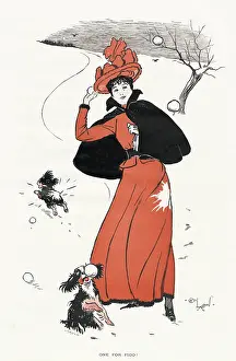 Fido: One for Fido by Cecil Aldin - throwing snowballs