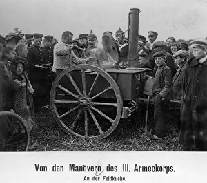 Provisions: Field kitchen during a military exercise, 1912