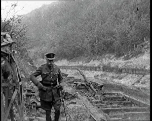 Haig: Field Marshal Douglas Haig Walking Along A