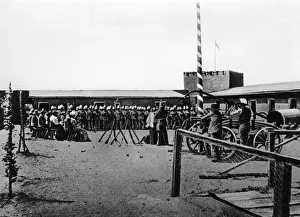 Festivity: Field service in the barracks yard, 1894
