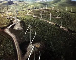 Updated: Field of wind turbines in Altamont Pass, ?