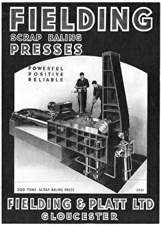 Baling: Fielding & Platt Scrap baling Presses 1943