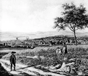 Surroundings: Fields in the surroundings of Bayreuth, around 1825