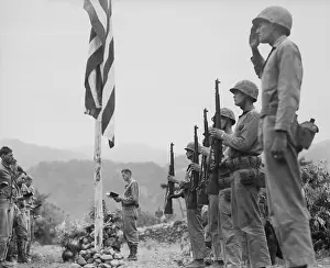 Killed In Action: Fifth Marine Regiment, Memorial Services held in