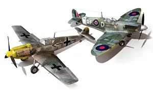 Messerschmitt: Two figher planes used during the Battle of Britain