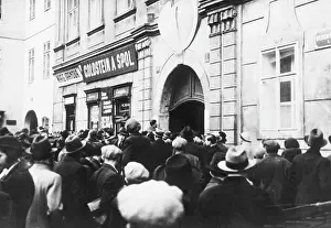 Argue: Fight over insignia in Prague, around 1934